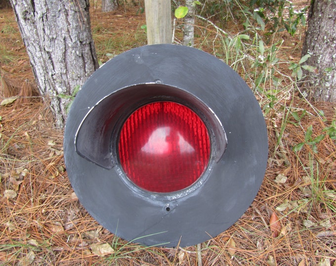 Vintage Railroad Signal Light, Railroad Collectible, Man Cave, Red