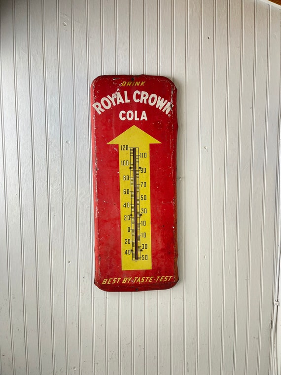 RC Cola Thermometer, Vintage Soda Collectible, Royal Crown Cola