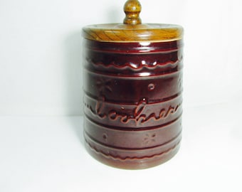 Mar crest cookie jar,cookie jar,ceramic cookie jar,retro kitchen decor, ceramic collectible,1950 cookie jar,