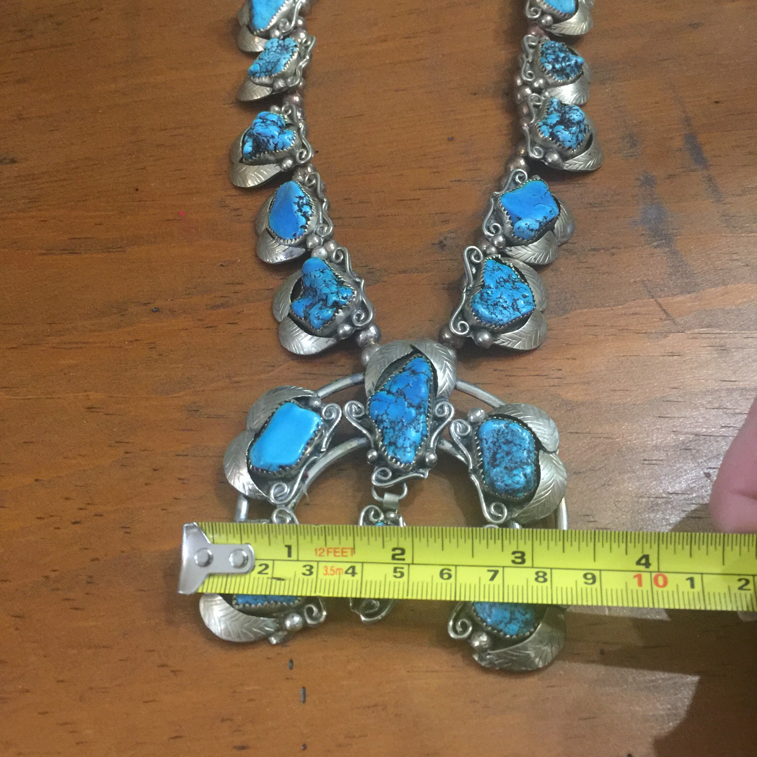 Old Pawn Necklace Turquoise Necklace Squash Blossom Bracelet