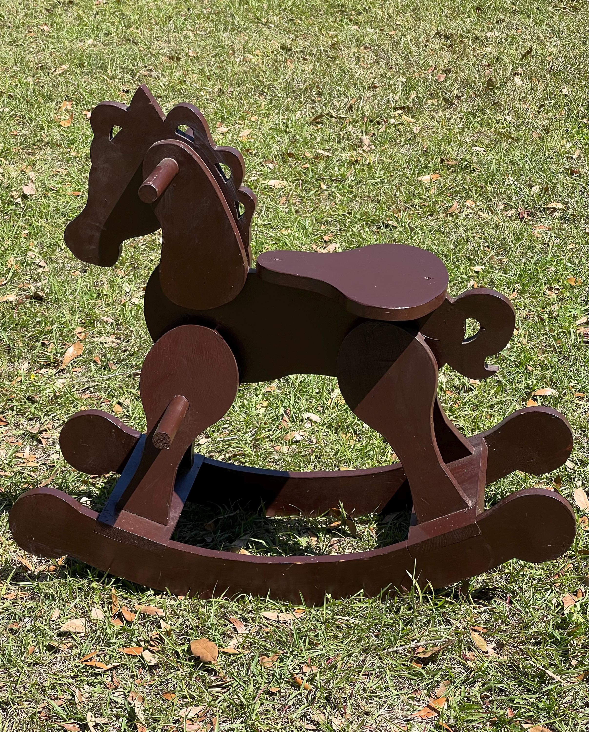 Wood Rocking Horse, Farmhouse Decor, Riding Toy, Vintage Horse, Childs