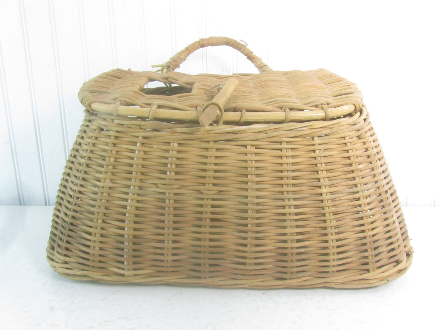 Antique creel basket vintage fishing basket1930s Etsy