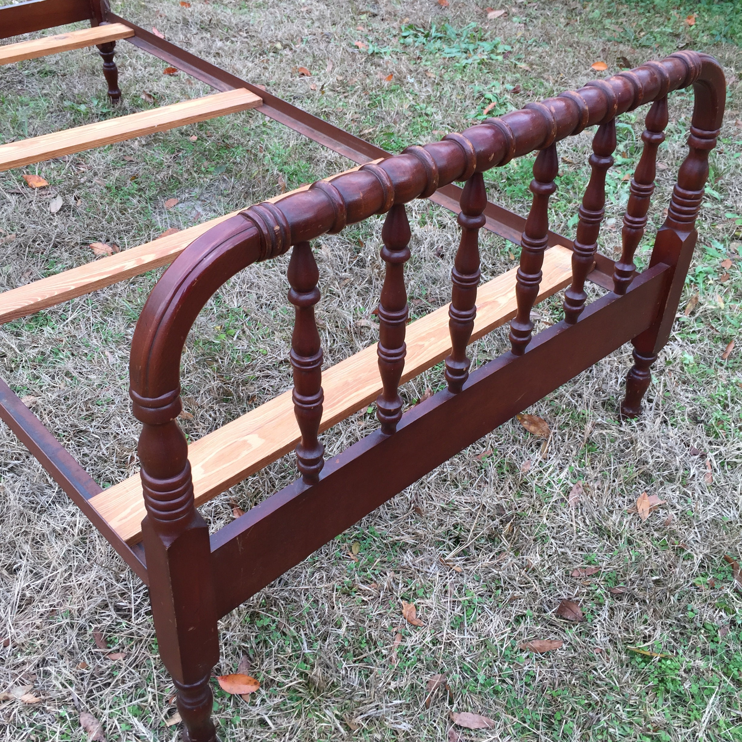 Antique bed wood bed Jenny Lind bed farmhouse spool bed | Etsy