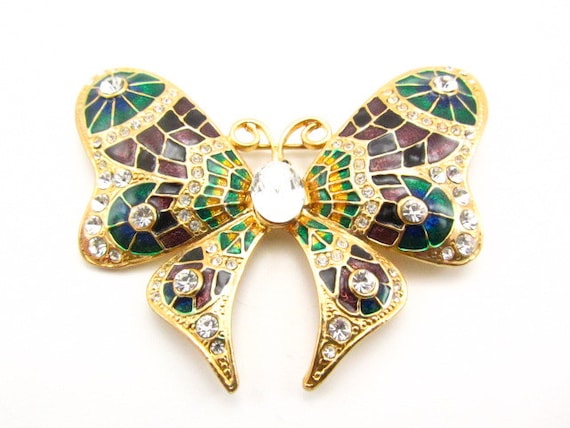 Vintage jewelry, ViINTAGE BROOCH, Vintage butterf… - image 1