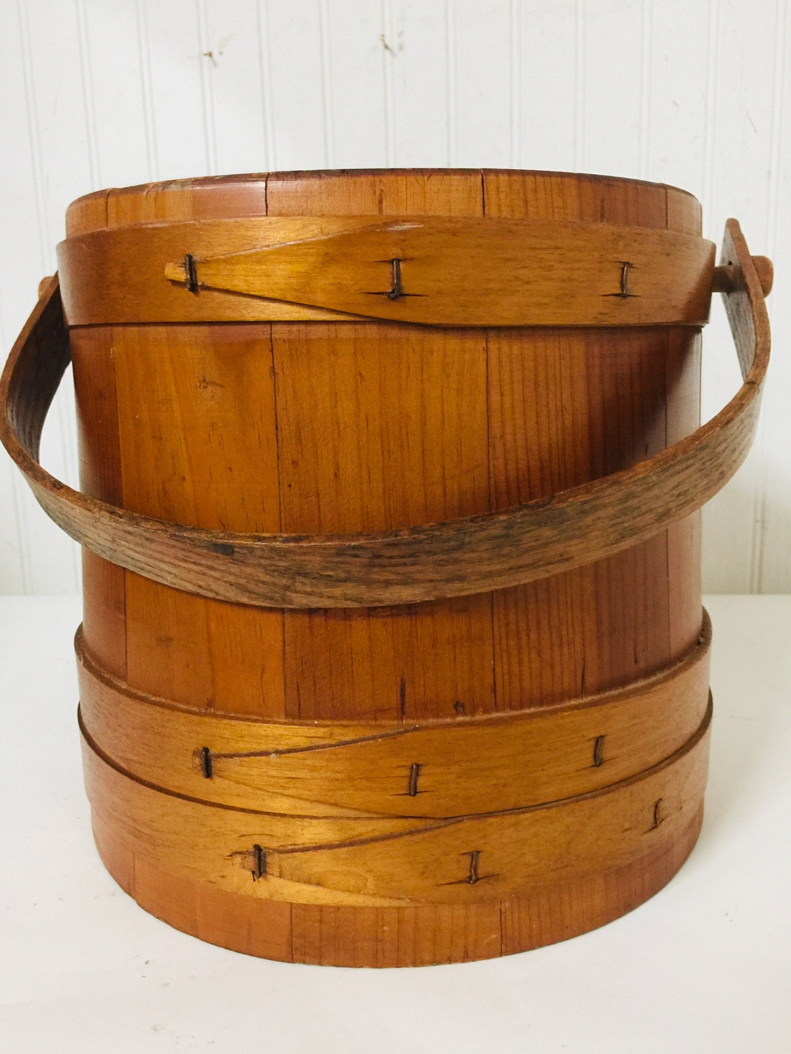 Vintage Firkin Bucket Wood Bucket Collectible Wood Decor Etsy