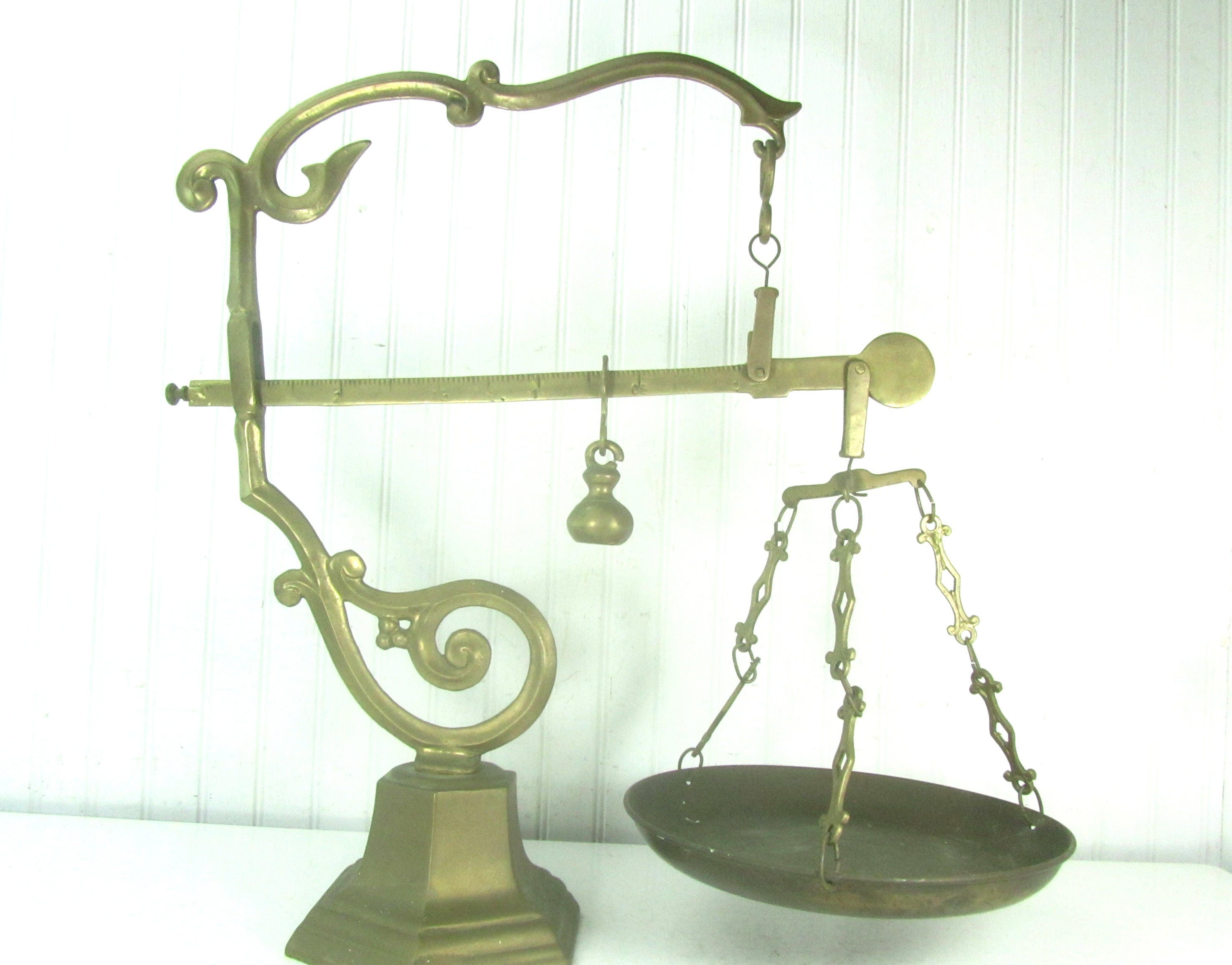 Vintage Scale French Scale Brass Scale Balance Scale Weight