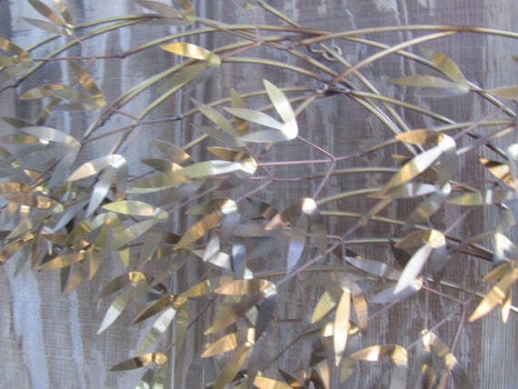 Curtis Jere Sculpture, Metal Leaf Sculpture, Vintage Metal