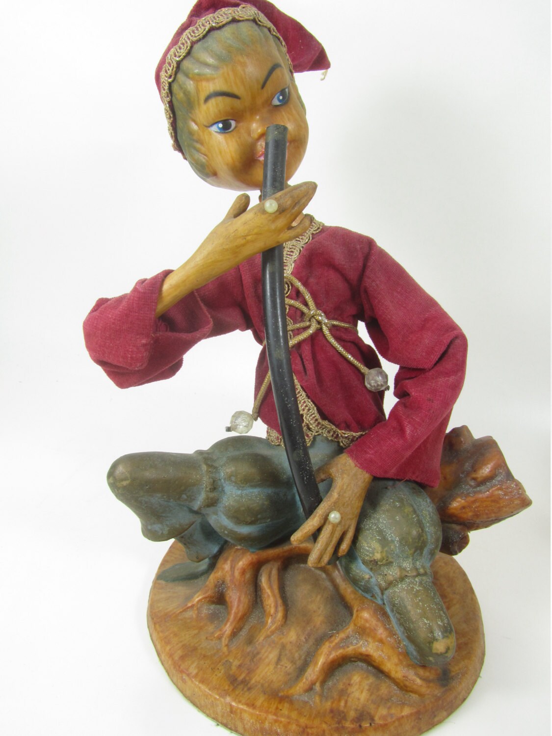 Vintage Figurine Musical Music Playing Figurine Pixiemid Etsy