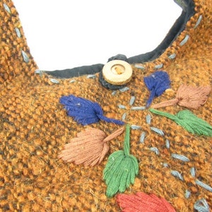 Vintage purse, boho bag, hippie, shoulder bag, wool bag, cross over bag, handmade purse, image 3