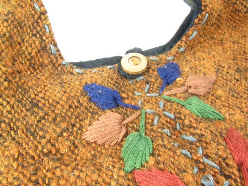 Vintage purse, boho bag, hippie, shoulder bag, wool bag, cross over bag, handmade purse, image 3