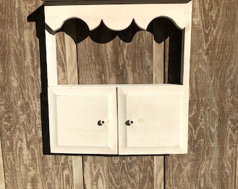 Vintage wall cabinet, kitchen cabinet, display shelf,distressed  white, farmhouse kitchen, 1940s furniture, cupboard, bathroom decor,chippy