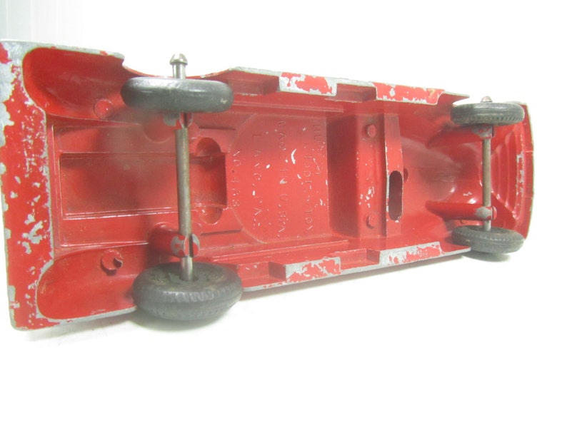 Lancaster Pa Red Colored Toy Truck HUBLEY METAL Toy Fire Truck Made In USA Vintage Toy Truck Hubley Kiddie Toy