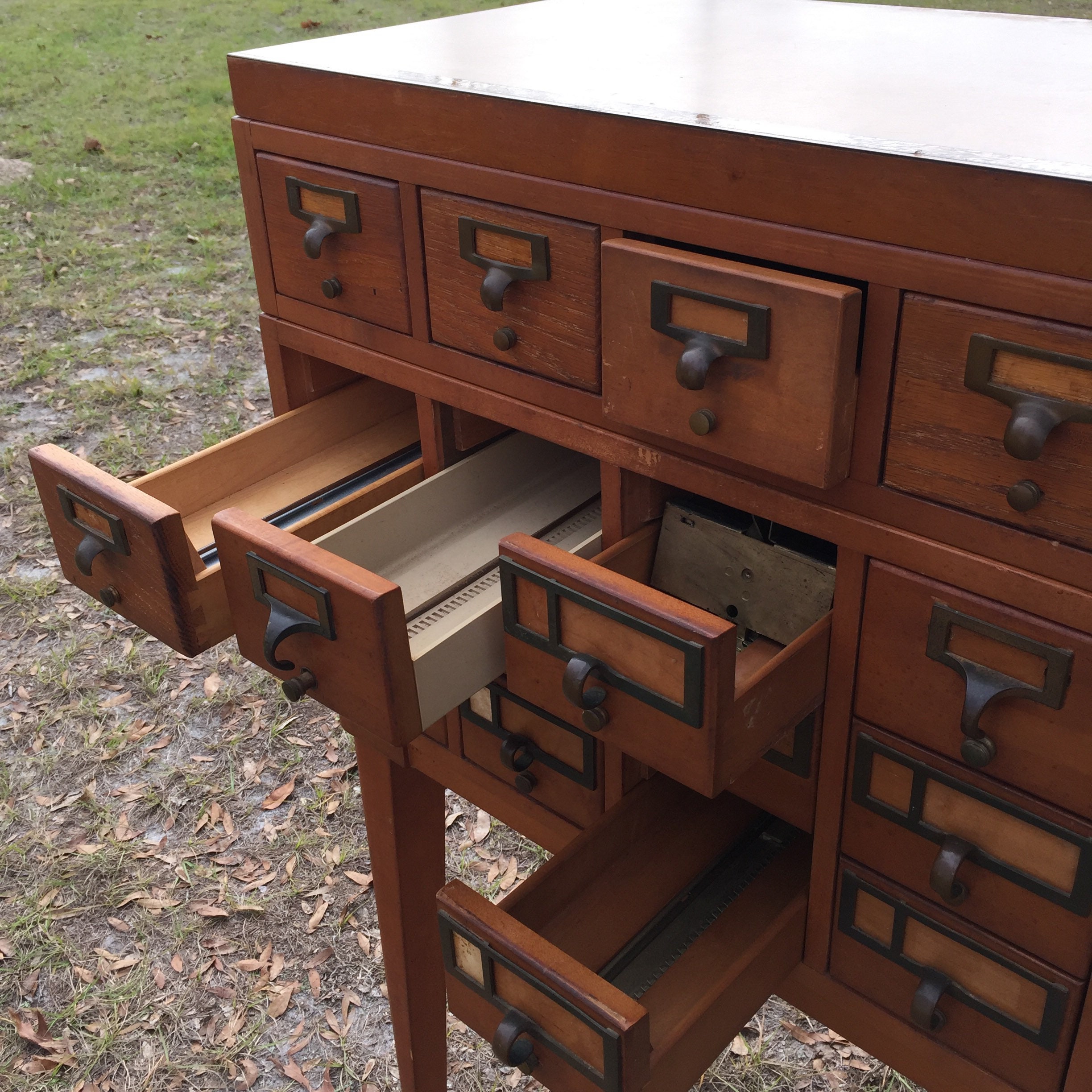 Library file card catalog apothecary 20 drawer Etsy