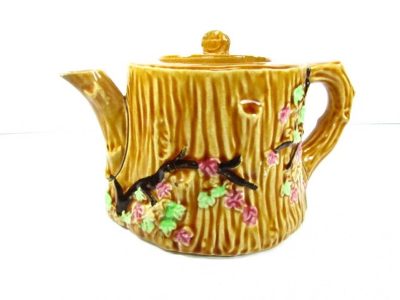 VINTAGE TEAPOT, Ceramic teapot, collectible, flowers, kitchen decor, image 3