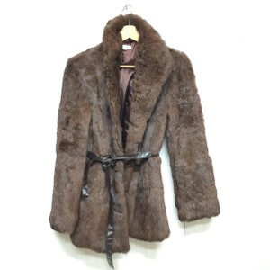 Vintage Fur coat, women&#39;s jacket, 1970s clothing, winter coat, vintage jacket, outerwear, rabbit fur,