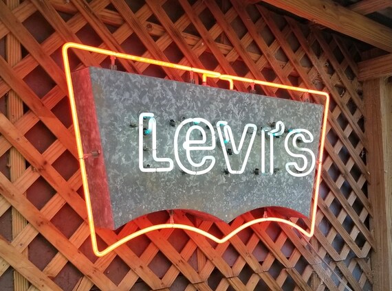 Vintage Levi's Sign Vintage Sign Neon Sign Vintage - Etsy