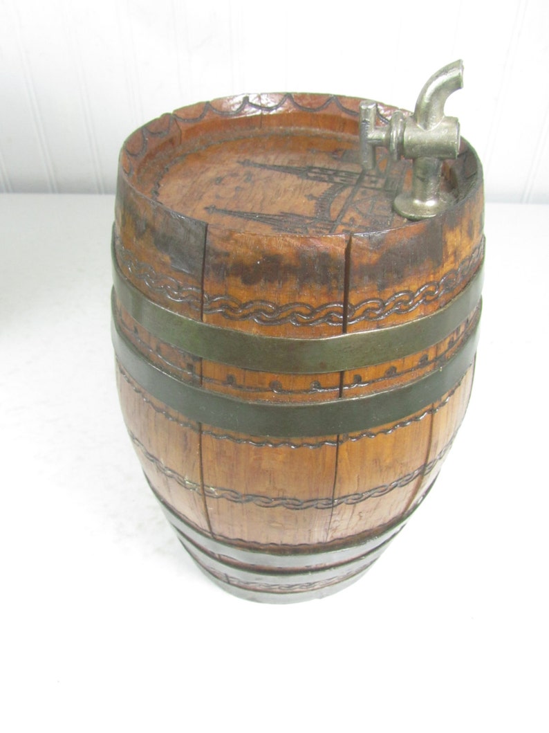 Wine Barrel Small Wood Barrel Wood Keg Barmexico Agave Etsy
