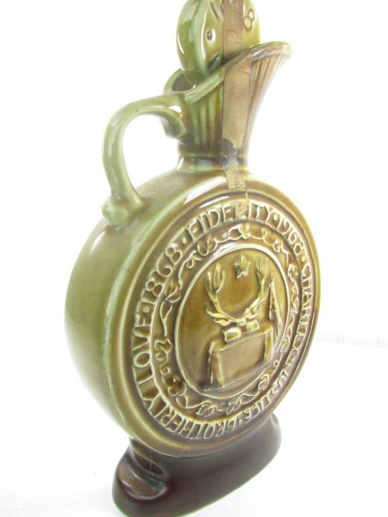 JIM BEAM Collectible Elks Lodge Centennial Whiskey Bottle Collectible Whiskey Decanter BPOE Elks Whiskey Decanter
