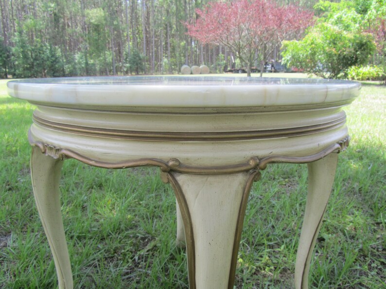 Vintage Marble Top Table Side Table Mid Century Table Mid Etsy