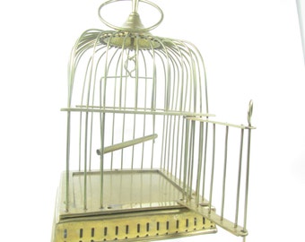 Vintage Birdcage, shabby chic decor, bird cage, bird house, metal birdcage, wedding decor, cottage decor, wire birdcage,
