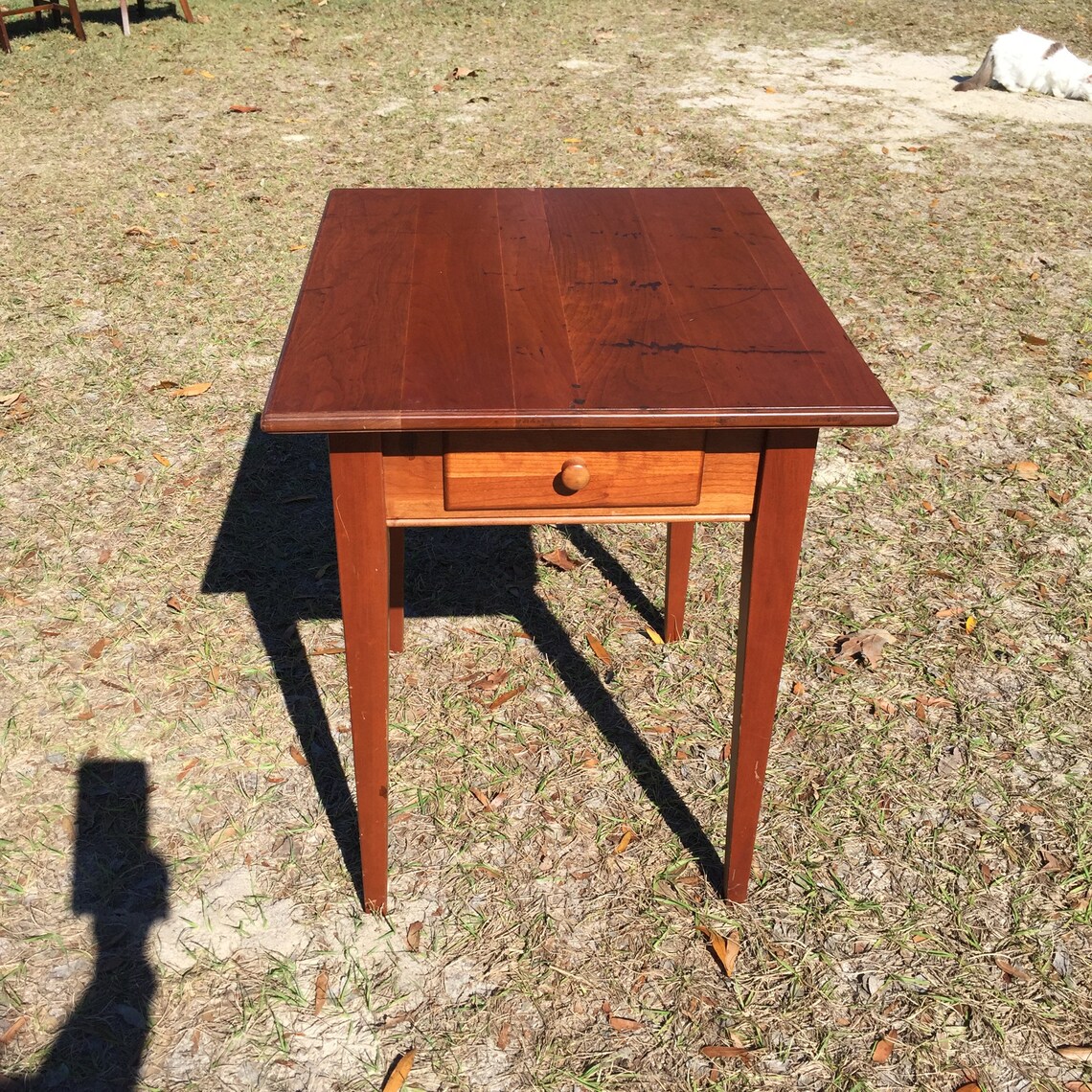 Vintage Side Table Shaker Style Table Wood Table End Table Etsy