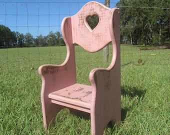 CHILDS Shabby Chic Chair, photo prop, children's pictures, Children's Furniture, pink, Distressed