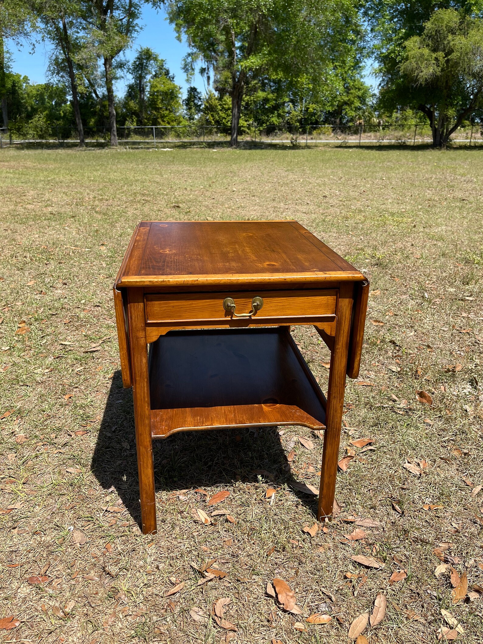 Vintage Drop Leaf Table Brandt Furniture Small Table Wood Etsy