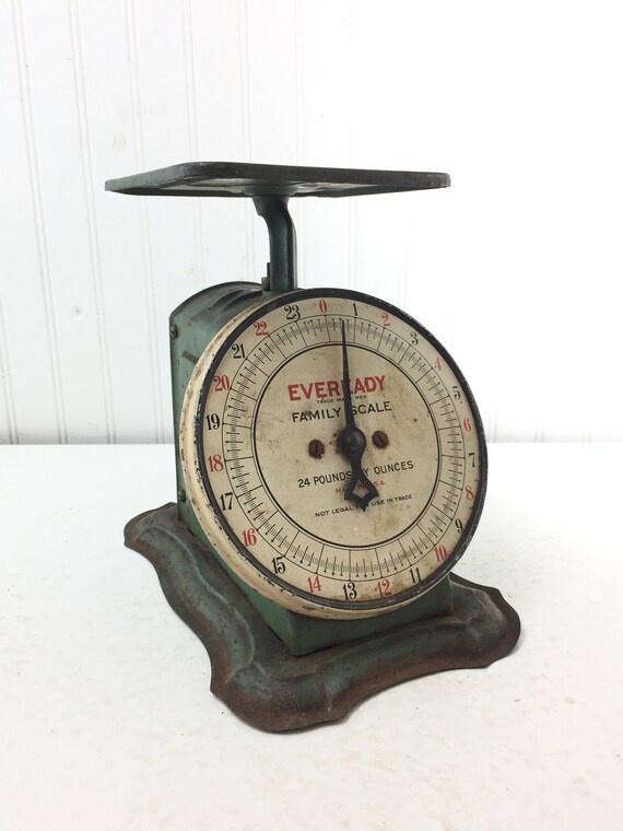 PLINT Vintage Retro Kitchen Scales Gray Country House Scales Plate Scales  Metal Scales Food Scales 