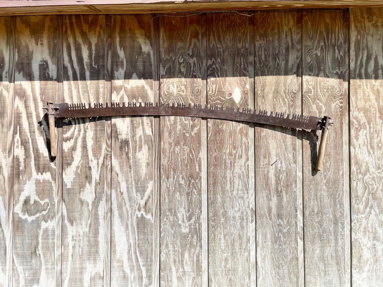 Antique Large Saw 2 Man Saw Lumberjack Rusty Wall Decor Etsy