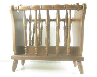 Wood Magazine Holder, magazine rack, organizer, craft rack, bathroom decor, wood rack, Jenny Lind Style