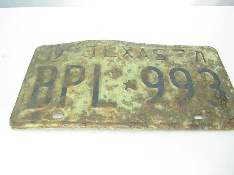 Vintage Texas License Plates Rusty License Plates Antique Etsy