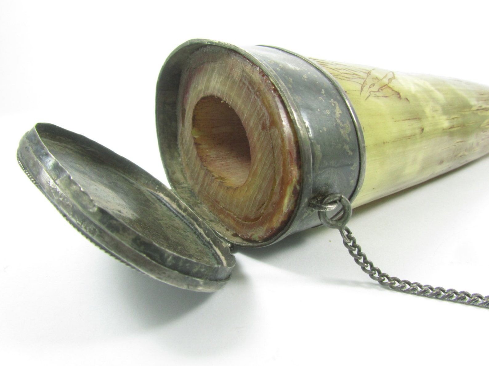 Antique Snuff Horn Snuff Box Snuff Mull Scottish Mull Etsy