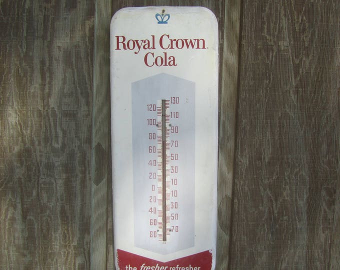 Royal Crown Cola Thermometer, Vintage Soda Collectible, RC Cola