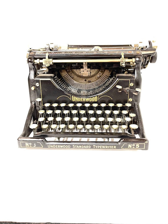 Vintage Underwood Typewriter No 5, Manual Typewriter