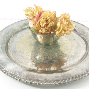 1930s Silver Plated Serving Tray, Silver Plated Dish, Small Tray