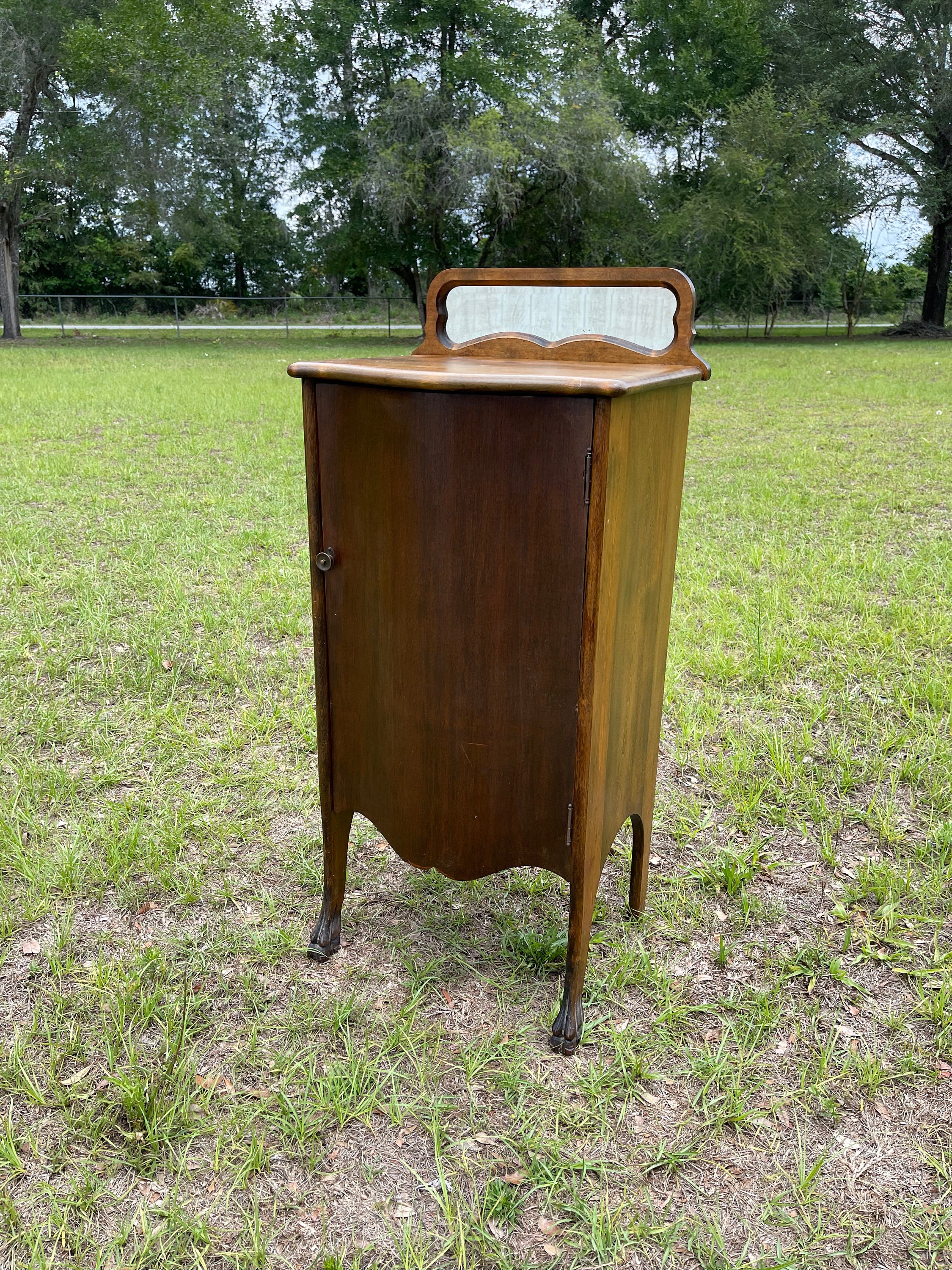 Antique Sheet Music Cabinet, Record Cabinet, Side Table, Storage