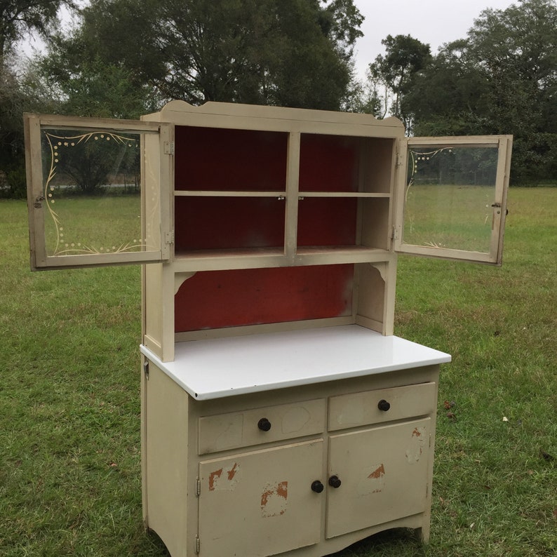 Antique Kitchen Cabinet Hutch China Cabinet Primitive - Etsy