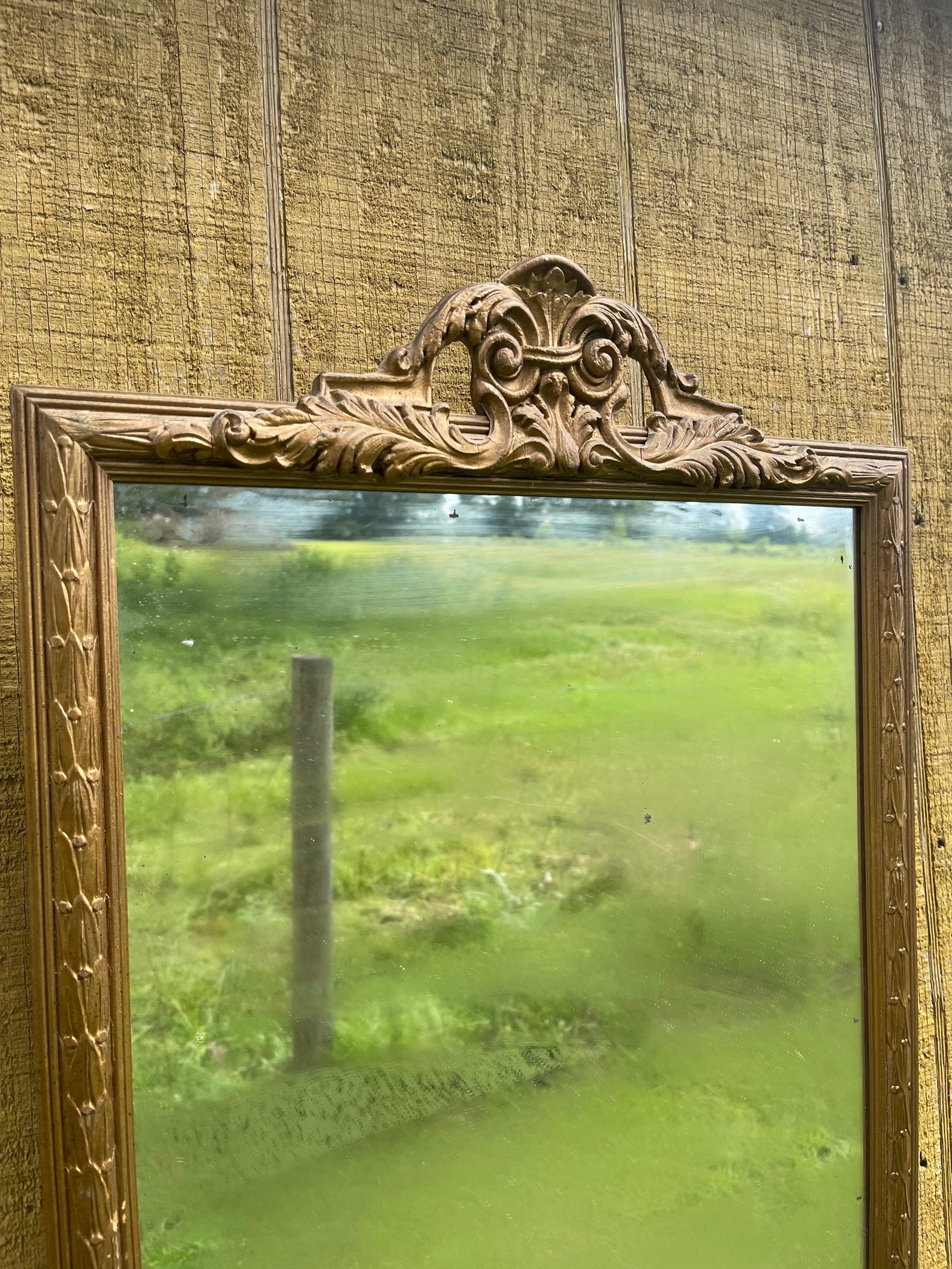 Antique Mirror Vintage Mirror Wall Hanging Gold Gilt Frame Etsy