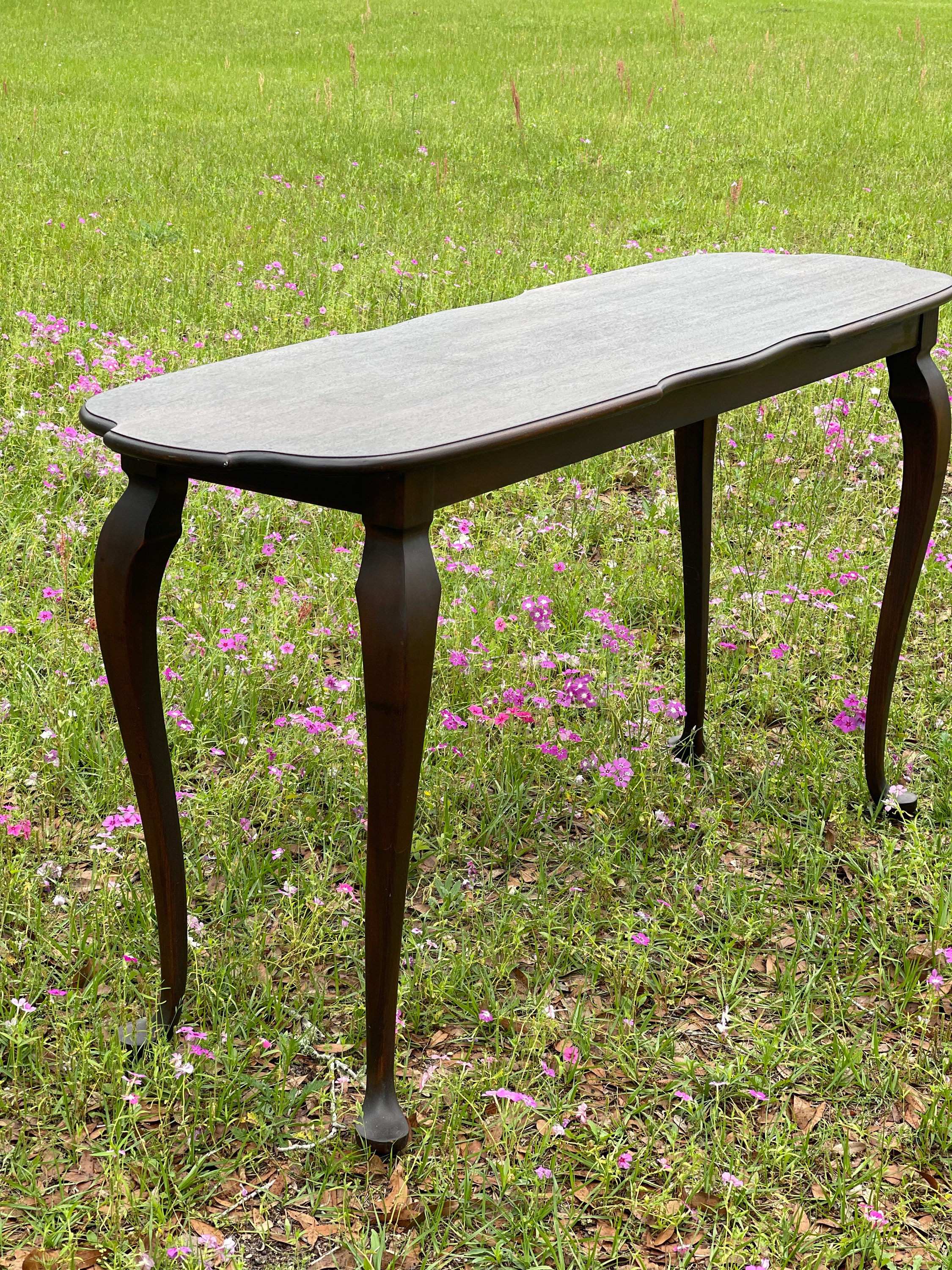 Davis Birely Table, Antique Table, Sofa Table, Queen Ann Legs