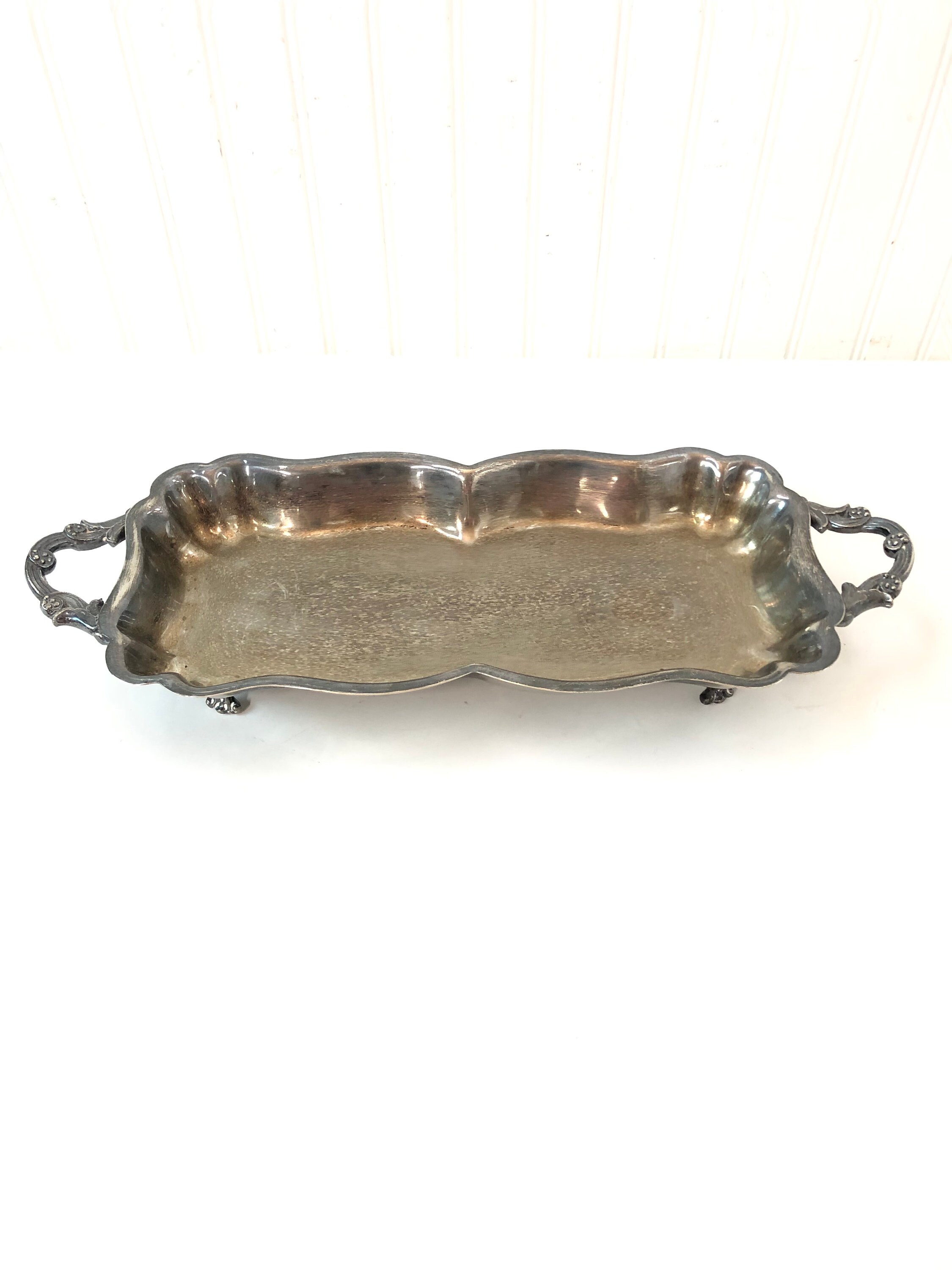 Vintage Silver Tray Metal Tray Small Tray Shabby Chic Etsy