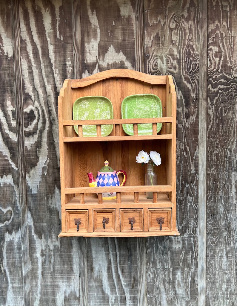 Reserved..vintage Wall Kitchen Display Shelf
