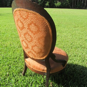 Vintage silla silla de madera muebles tufted deslizador de | Etsy