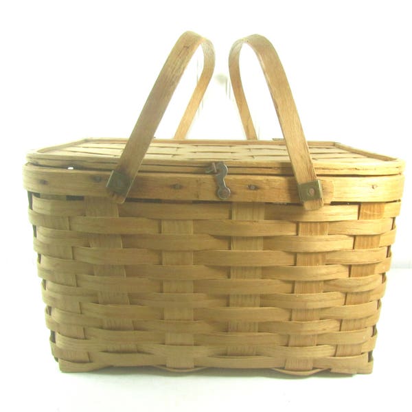 Vintage Wood Basket Etsy