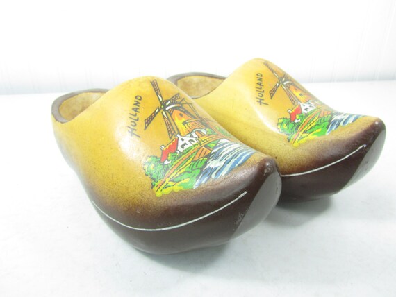 Dutch wood shoes, Dutch clogs, vintage shoes, win… - image 4