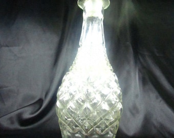 LIQUOR DECANTER, VINTAGE Decanter, Glassware, Round Decanter, mid century, barware