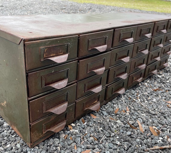 Metal Storage Drawer, Military Parts Cabinet, Lyon Drawer Cabinet