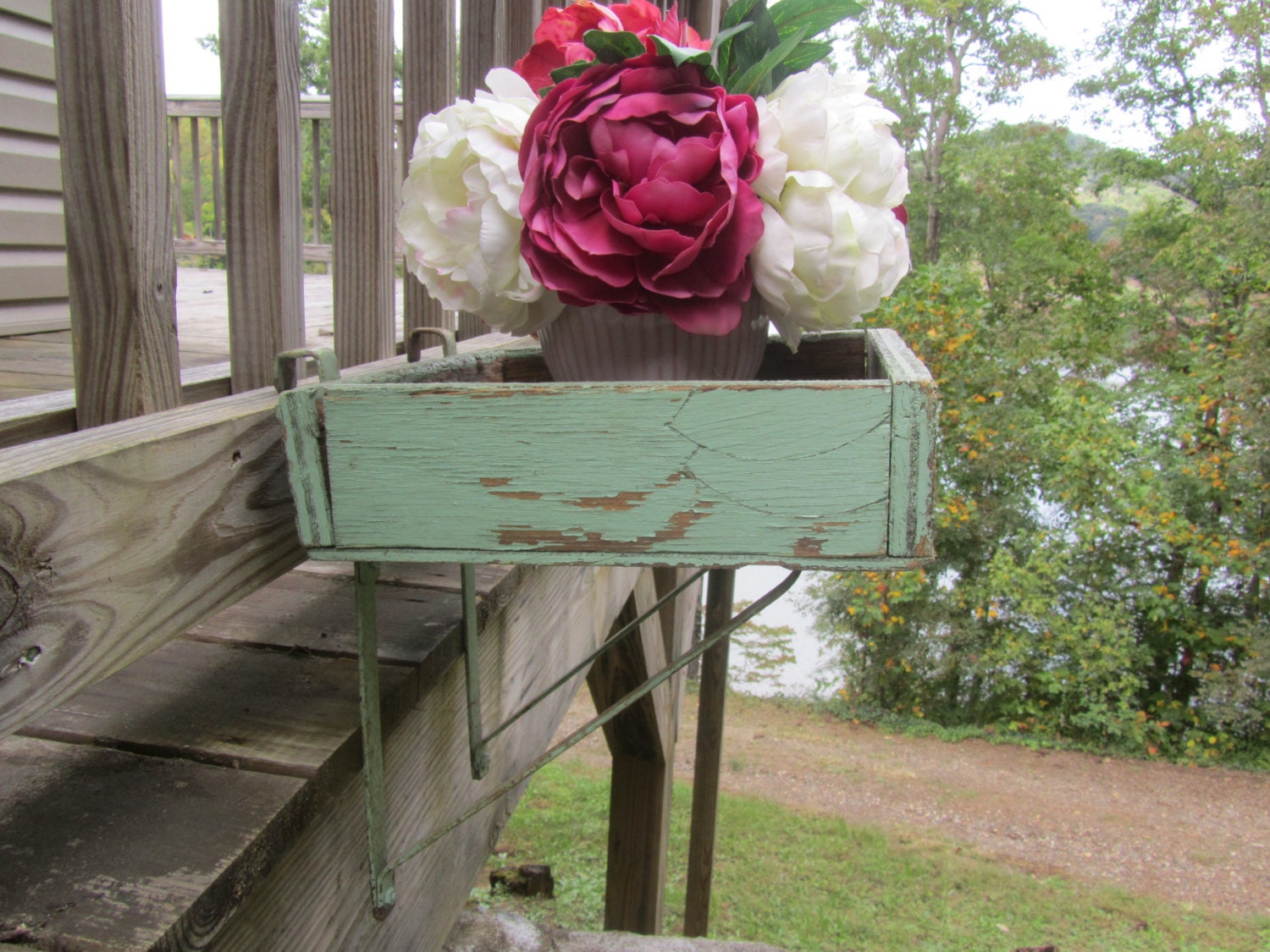 SHABBY CHIC DECOR window box planter flower box Wood Etsy