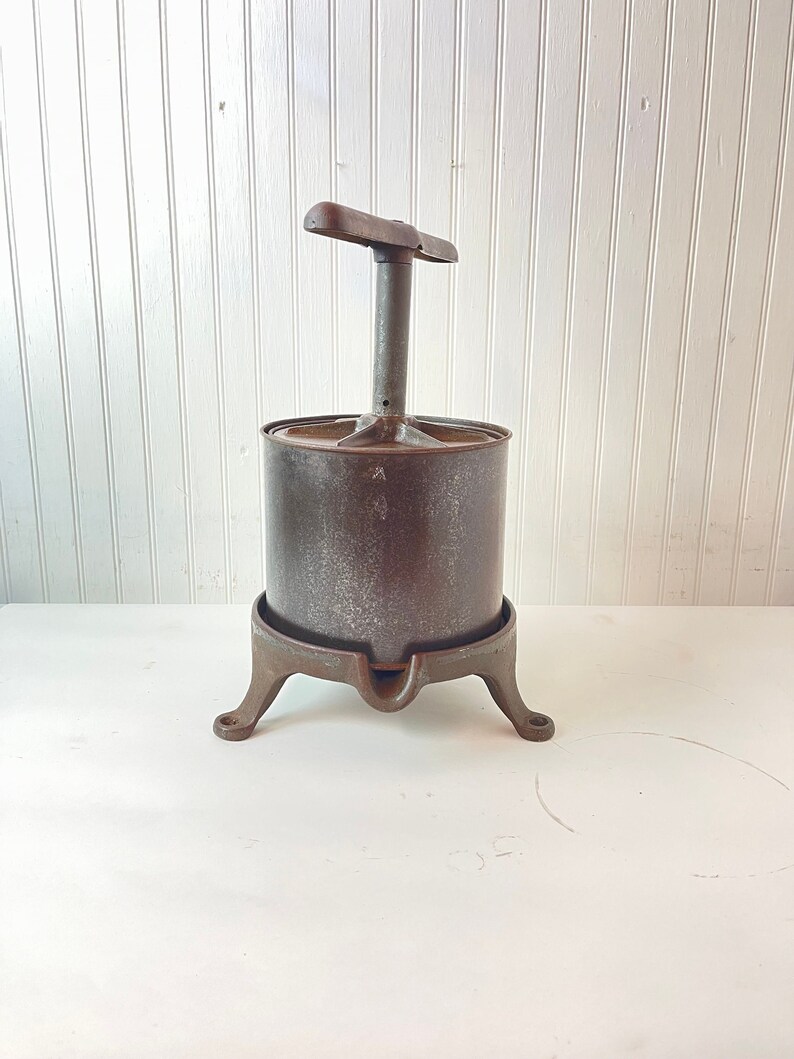 Antique Cast Iron Fruit Press Lard Press Vintage Tool Etsy