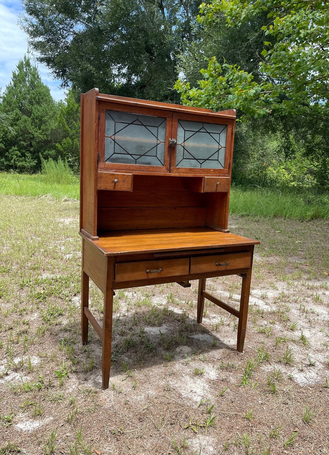 Antique Kitchen Cabinet, Wood Cabinet, Hutch, China Cabinet, Bakers ...