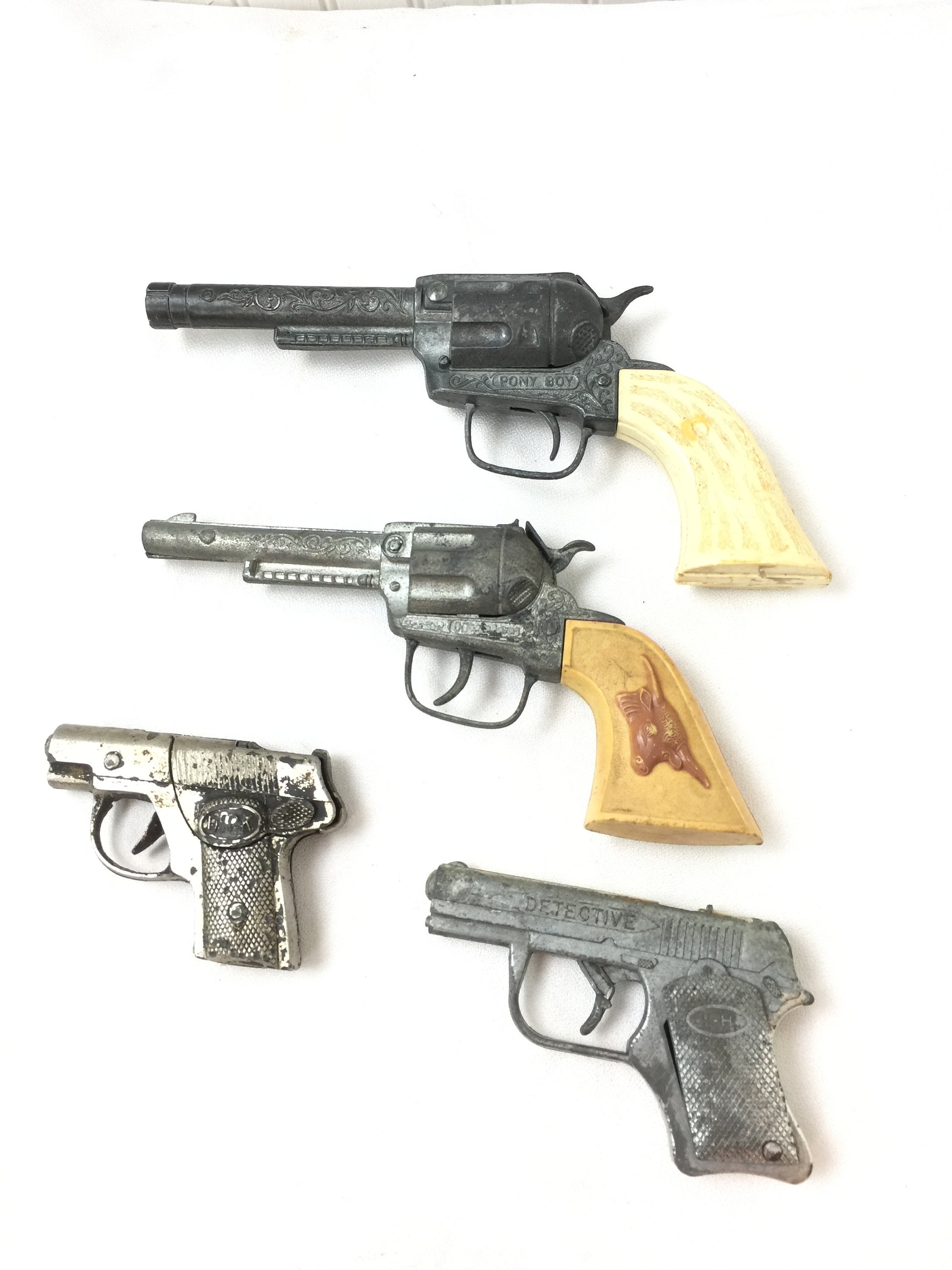 Vintage Toy guns Vintage toy tin toys play guncowboys toy Etsy